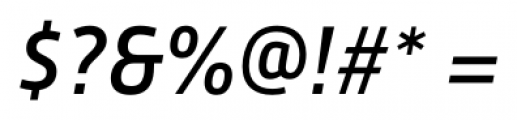 Gesta SemiCondensed Medium Italic Font OTHER CHARS