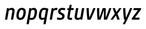 Gesta SemiCondensed Medium Italic Font LOWERCASE