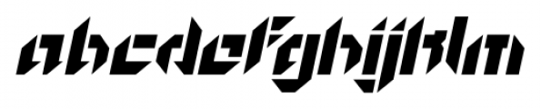 GetaRobo Open Italic Font LOWERCASE