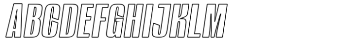 Geakosa Oblique Outline Font UPPERCASE