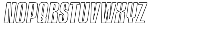 Geakosa Oblique Outline Font UPPERCASE