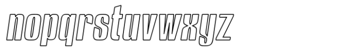 Geakosa Oblique Outline Font LOWERCASE