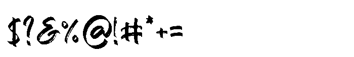 Gebrush Font OTHER CHARS