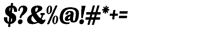 Gegisa Black Condensed Slant Font OTHER CHARS