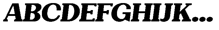 Gegisa Black Expanded Slant Font UPPERCASE