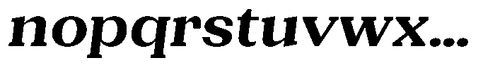 Gegisa Bold Expanded Slant Font LOWERCASE