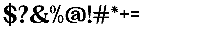Gegisa Bold Font OTHER CHARS