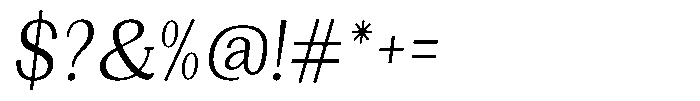 Gegisa Condensed Slant Font OTHER CHARS