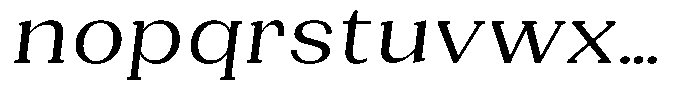 Gegisa Expanded Slant Font LOWERCASE