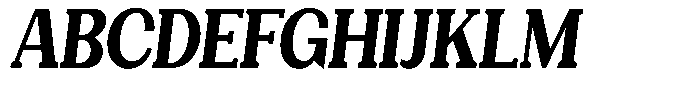 Gegisa Extra Bold Condensed Slant Font UPPERCASE