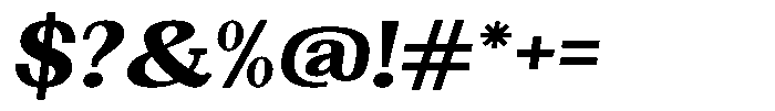 Gegisa Extra Bold Expanded Slant Font OTHER CHARS