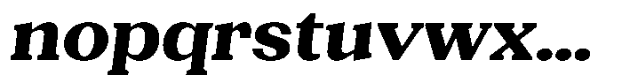Gegisa Extra Bold Expanded Slant Font LOWERCASE