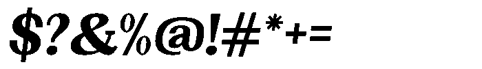 Gegisa Extra Bold Slant Font OTHER CHARS