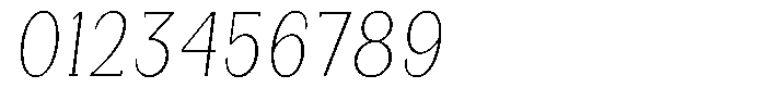 Gegisa Extra Light Condensed Slant Font OTHER CHARS