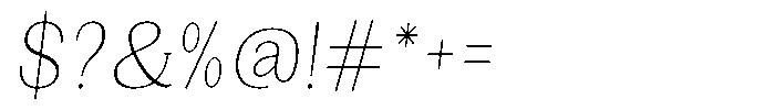 Gegisa Extra Light Condensed Slant Font OTHER CHARS