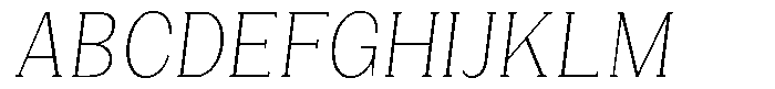 Gegisa Extra Light Condensed Slant Font UPPERCASE