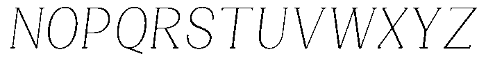 Gegisa Extra Light Condensed Slant Font UPPERCASE