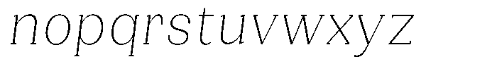 Gegisa Extra Light Condensed Slant Font LOWERCASE