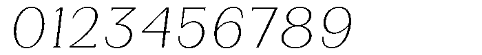 Gegisa Extra Light Expanded Slant Font OTHER CHARS