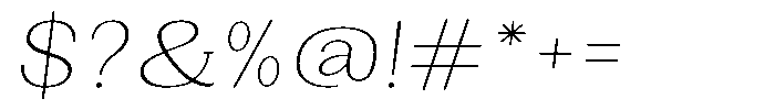 Gegisa Extra Light Expanded Slant Font OTHER CHARS