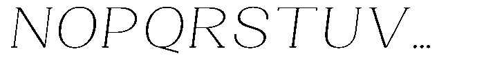 Gegisa Extra Light Expanded Slant Font UPPERCASE