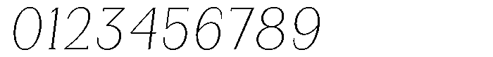 Gegisa Extra Light Slant Font OTHER CHARS