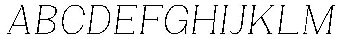 Gegisa Extra Light Slant Font UPPERCASE