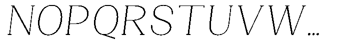 Gegisa Extra Light Slant Font UPPERCASE