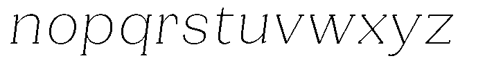 Gegisa Extra Light Slant Font LOWERCASE