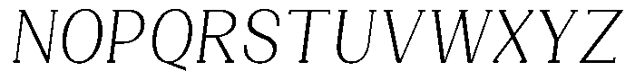 Gegisa Light Condensed Slant Font UPPERCASE