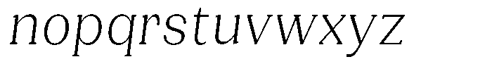 Gegisa Light Condensed Slant Font LOWERCASE