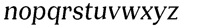 Gegisa Medium Condensed Slant Font LOWERCASE