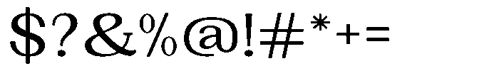 Gegisa Medium Expanded Font OTHER CHARS