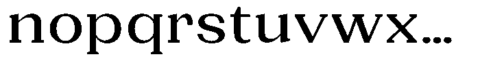 Gegisa Medium Expanded Font LOWERCASE