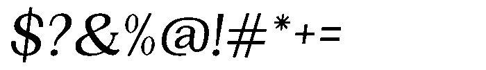 Gegisa Medium Slant Font OTHER CHARS