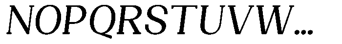 Gegisa Medium Slant Font UPPERCASE