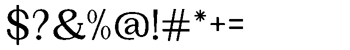 Gegisa Medium Font OTHER CHARS