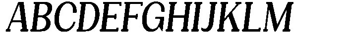 Gegisa Semi Bold Condensed Slant Font UPPERCASE