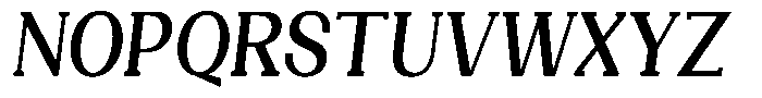 Gegisa Semi Bold Condensed Slant Font UPPERCASE