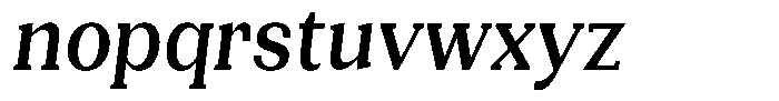 Gegisa Semi Bold Condensed Slant Font LOWERCASE