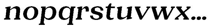 Gegisa Semi Bold Expanded Slant Font LOWERCASE