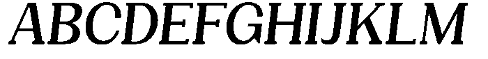 Gegisa Semi Bold Slant Font UPPERCASE