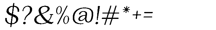 Gegisa Slant Font OTHER CHARS