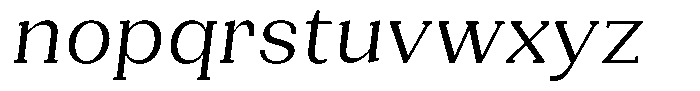 Gegisa Slant Font LOWERCASE