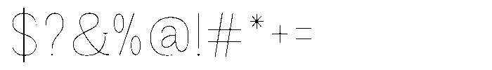 Gegisa Thin Condensed Font OTHER CHARS