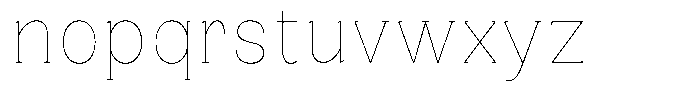 Gegisa Thin Condensed Font LOWERCASE