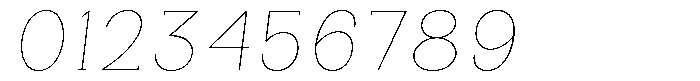 Gegisa Thin Expanded Slant Font OTHER CHARS