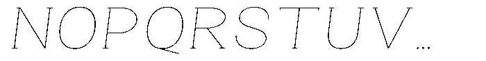 Gegisa Thin Expanded Slant Font UPPERCASE