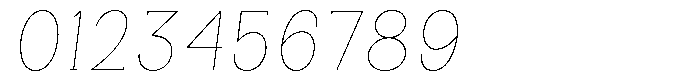 Gegisa Thin Slant Font OTHER CHARS