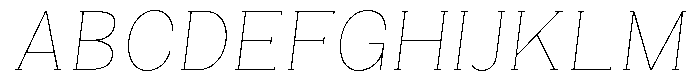 Gegisa Thin Slant Font UPPERCASE